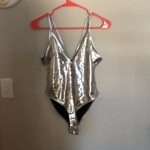 Shiny metallic Body suit